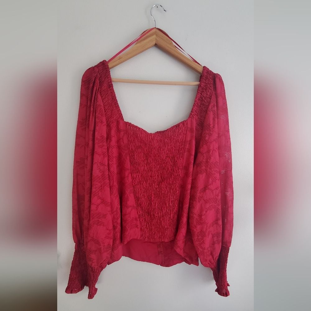 Anthropologie Romantic Puff-Sleeved Blouse Plus Size 2x - Picture 9 of 12